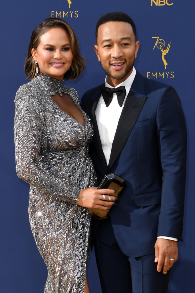 Chrissy Teigen Zuhair Murad Dress at the 2018 Emmys