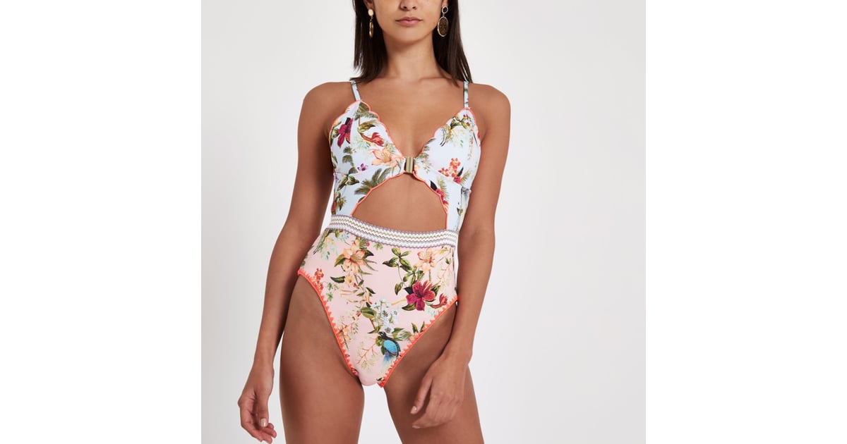 River island floral swimsuit Outlet