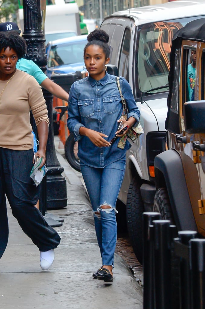 Yara Shahidi | Celebrities in Jeans Fall 2018 | POPSUGAR Fashion Photo 27