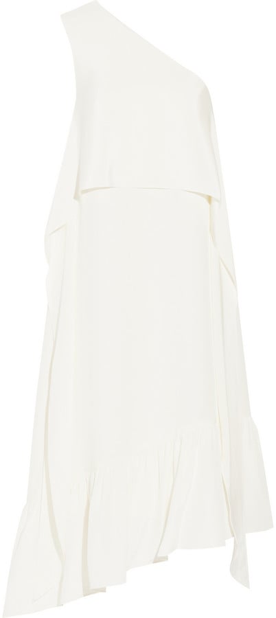 Tibi One-Shoulder Silk Crepe De Chine Midi Dress ($795)