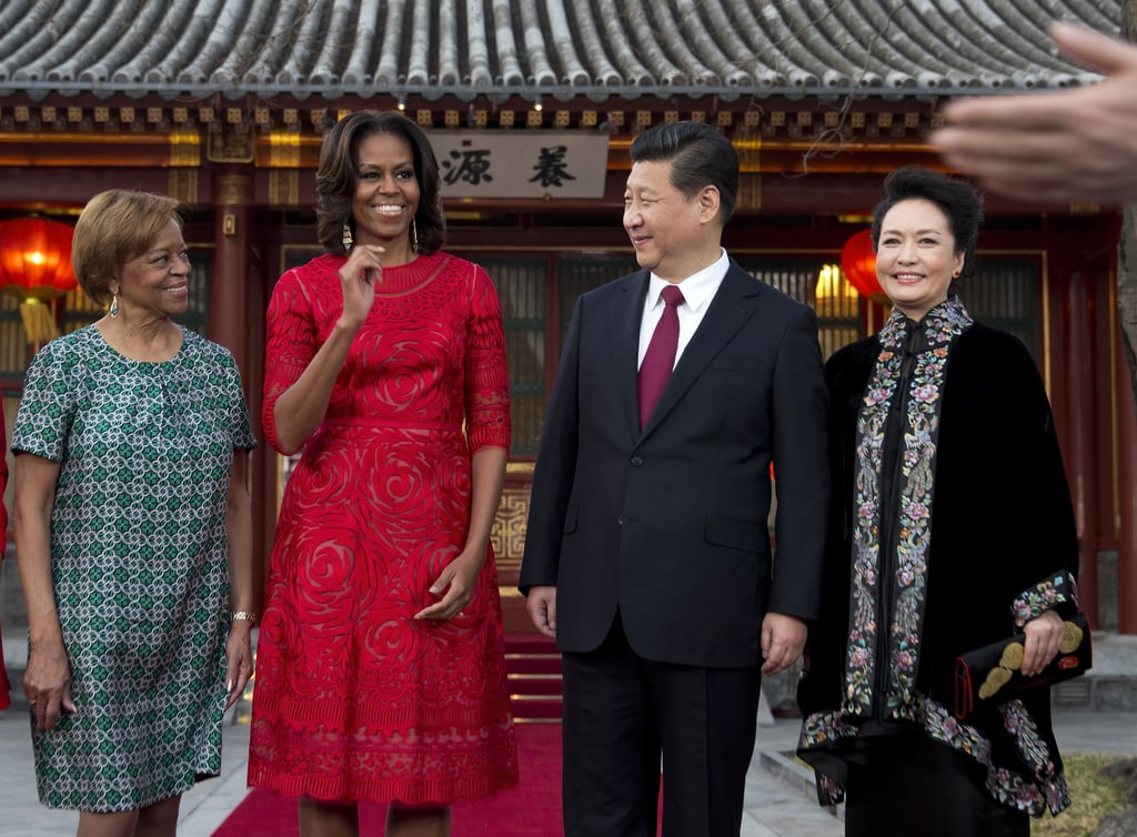 Michelle Obama and her mother, Marian Robinson, shared a moment with Chinese President Xi Jinping and his wife, Peng Liyuan.