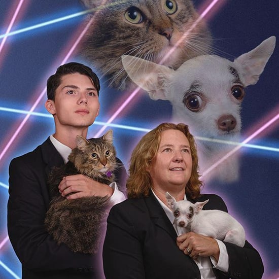 Guy With Cat in Funny Yearbook Photo