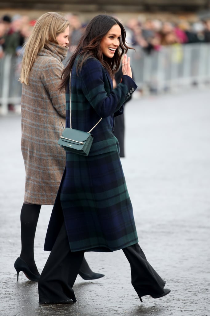 Plaid Coat in Edinburgh Meghan