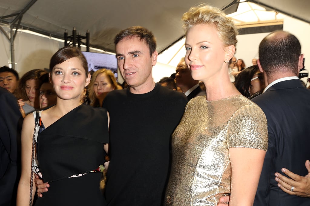 Jennifer Lawrence and Emma Watson at Dior Couture Show 2014