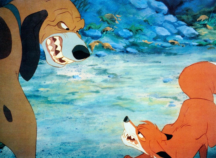 Fox and top the hound painting
