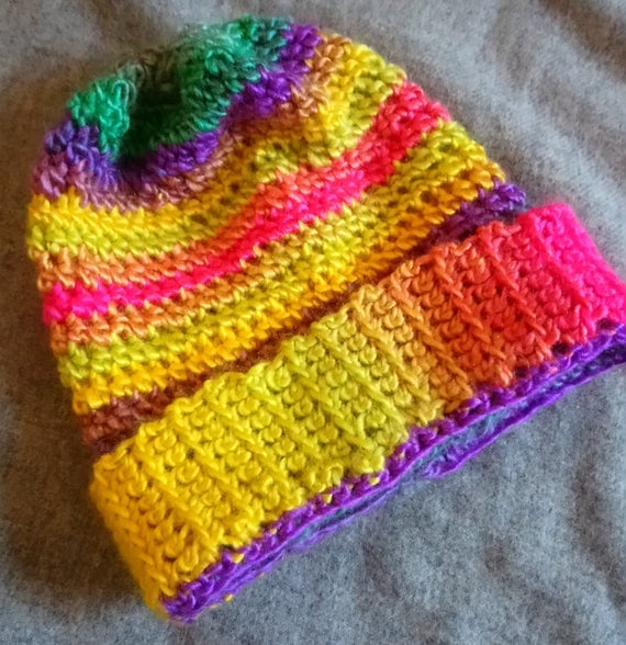 Handmade Multicolored Crochet Beanie