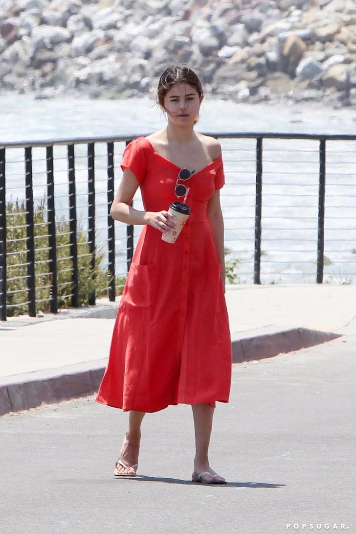 reformation red linen dress