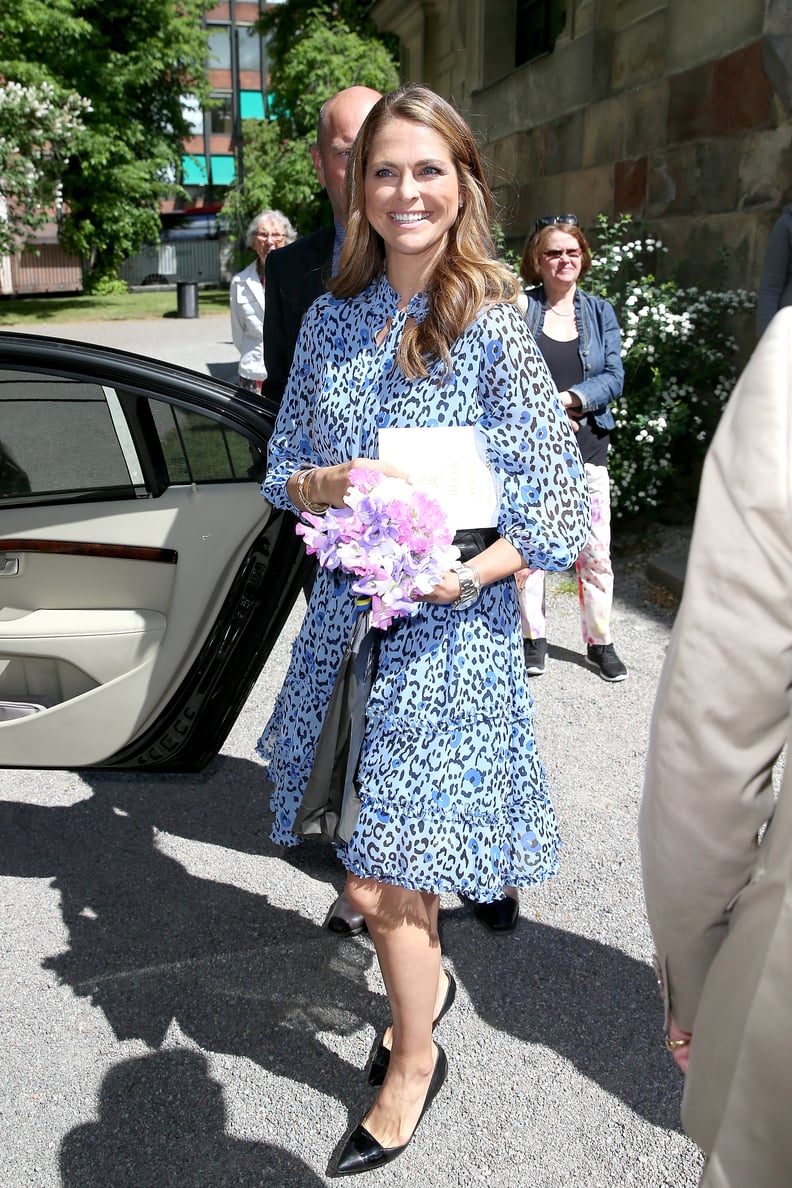 A Printed Dress With a Pussy Bow