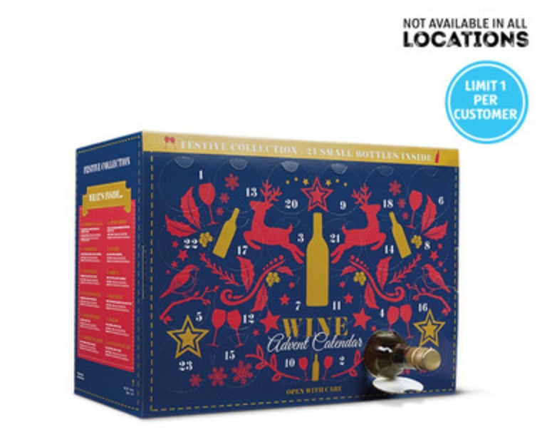 The side of the box tells you which types of wine you can find inside.
