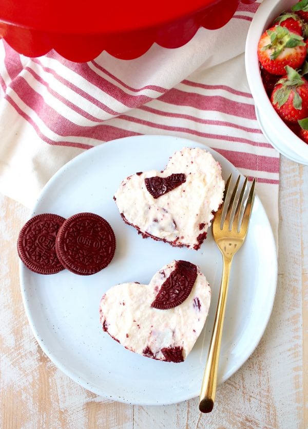 Red Velvet Oreo Cheesecake Bars