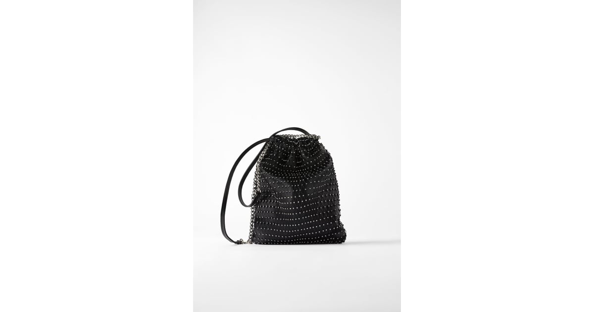 zara crochet bucket bag