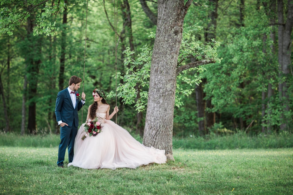 Woodsy Pink Bohemian Wedding