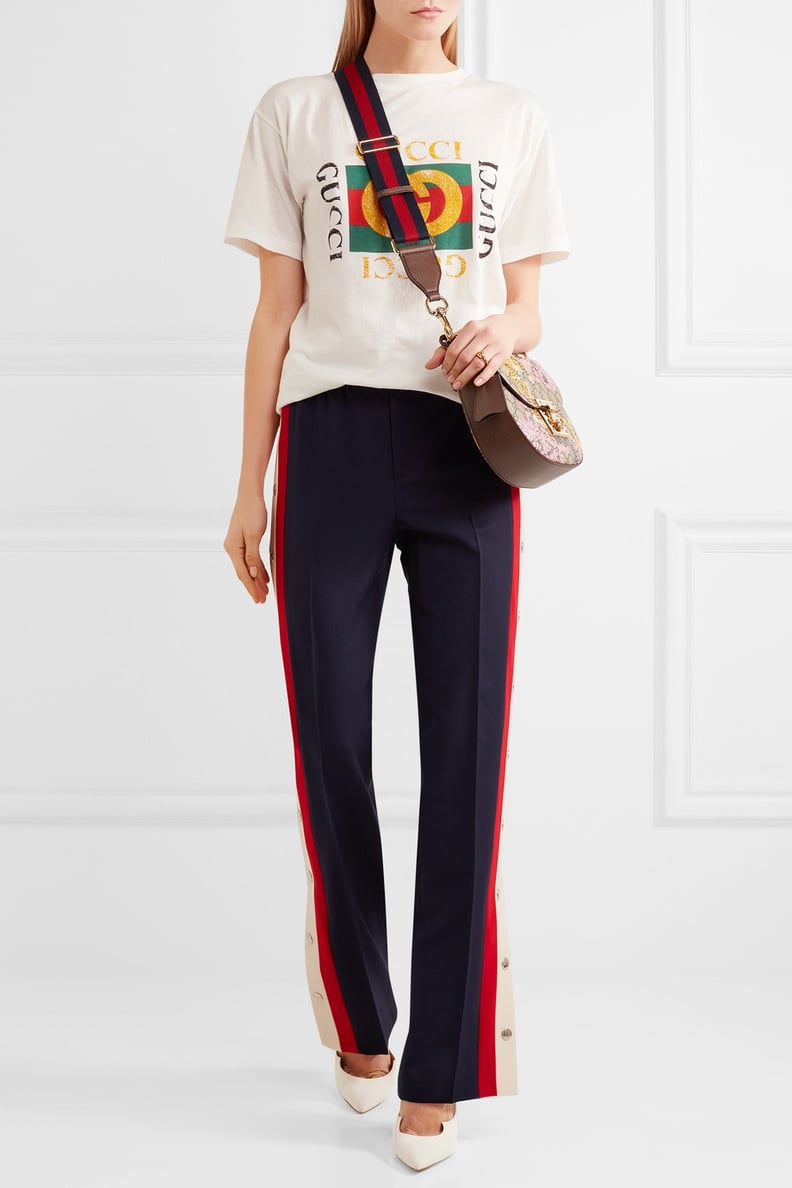 Gucci Striped Wool-blend Crepe Track Pants