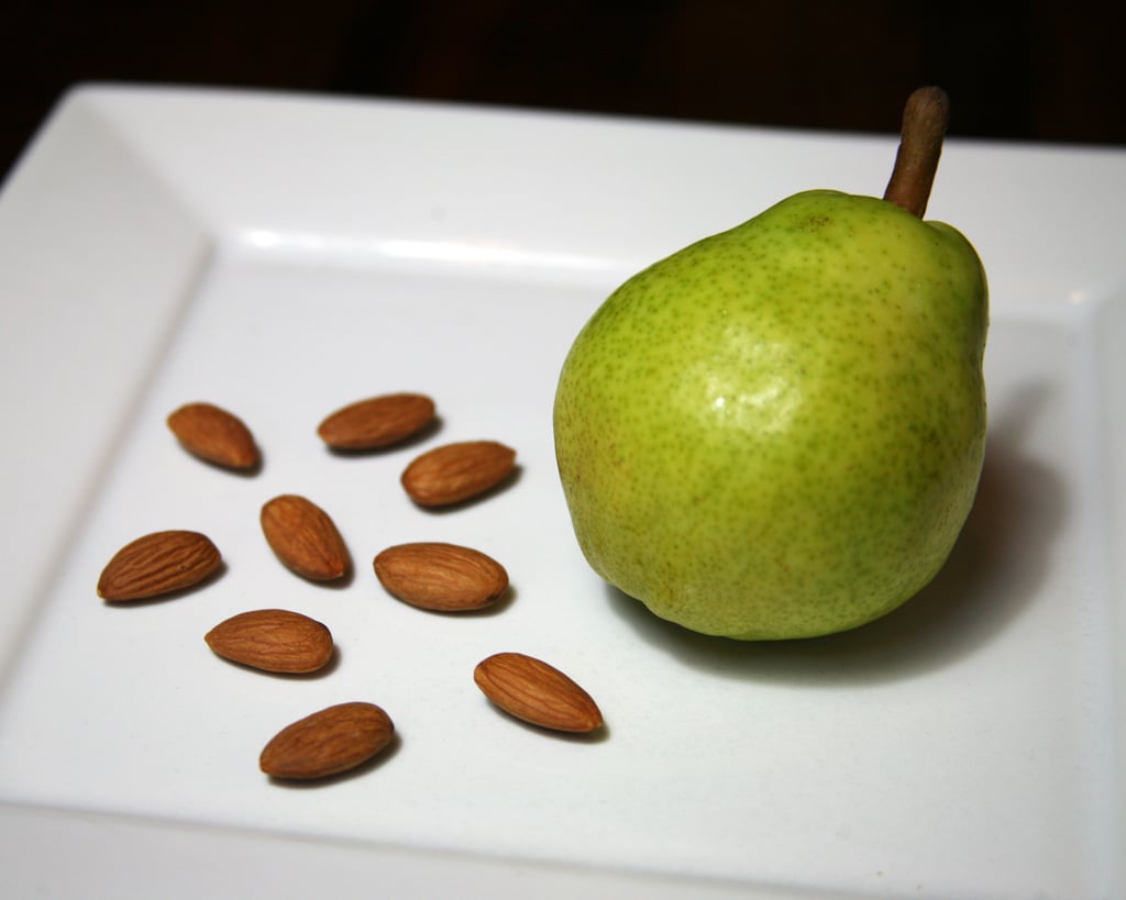 Pear With Almonds 150Calorie Snack Pack Ideas For Trips POPSUGAR