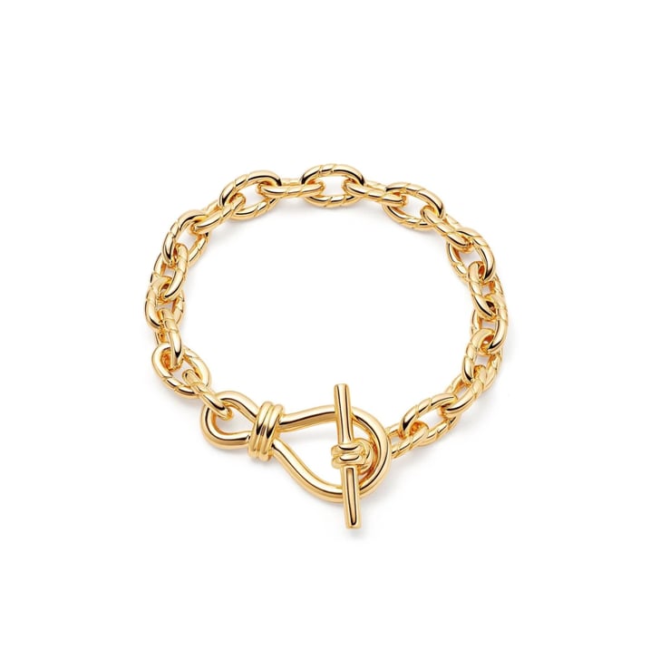 Missoma Gold Twisted Link TBar Chain Bracelet Fashion and