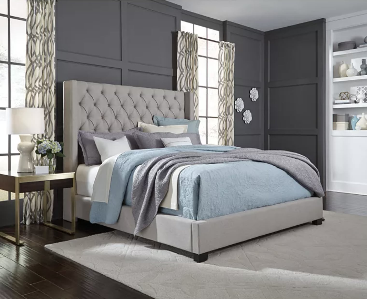 Macys monroe new arrivals upholstered queen bed