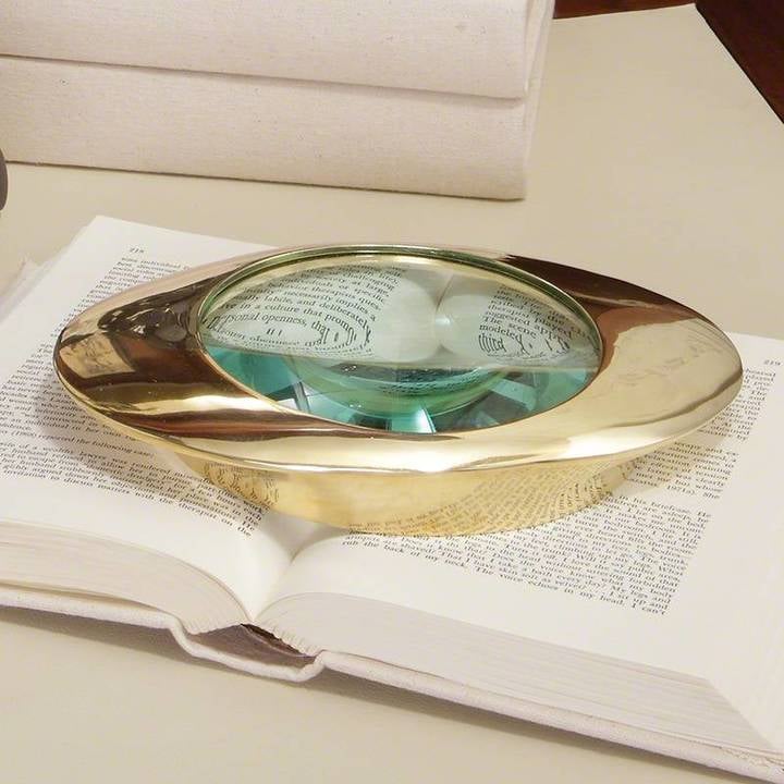 Global Views Oval Magnifying Glass in Brass ($89)