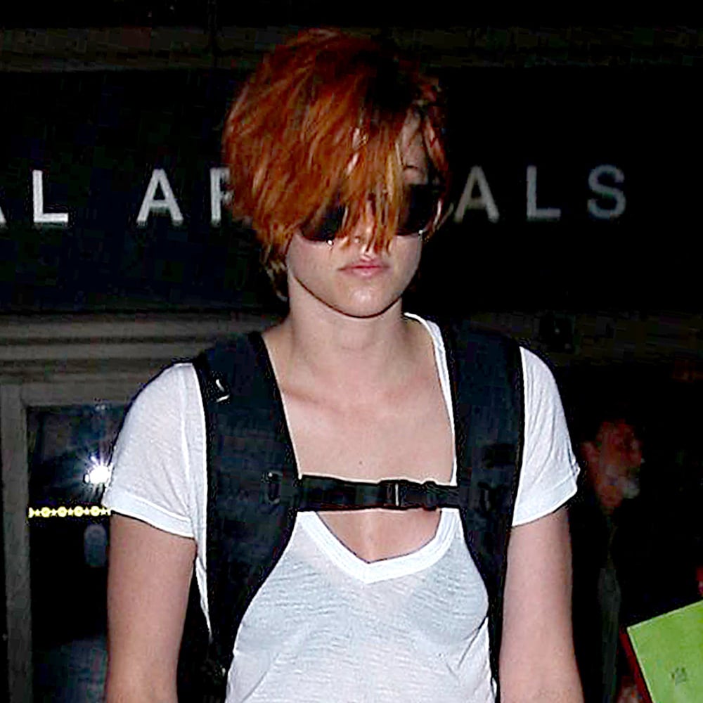 Kristen Stewart With Short Red Hair at the Airport | POPSUGAR Celebrity