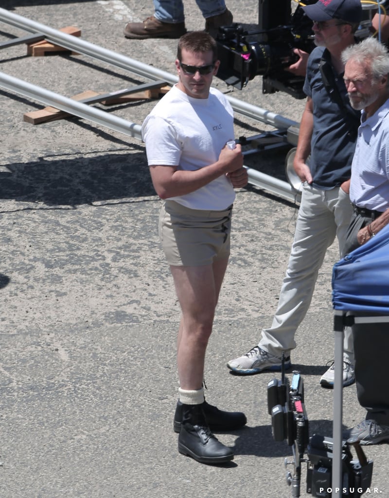 Bradley Cooper Wearing Short Shorts on American Sniper Set