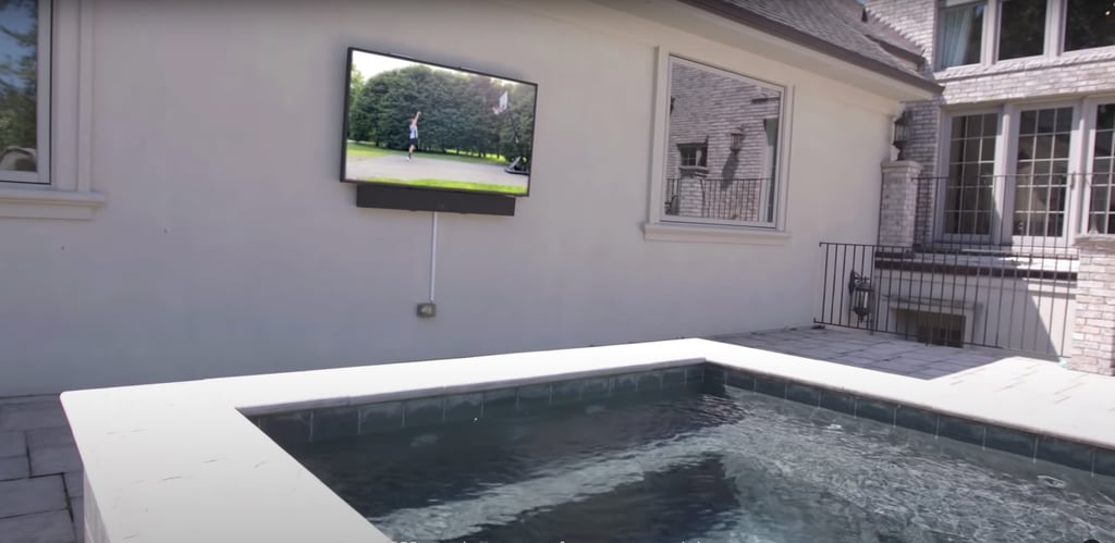 Nothing like relaxing in a hot tub while watching TV, right?