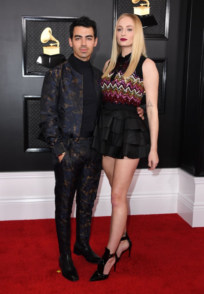 Sophie Turner's Louis Vuitton Minidress at the Grammys 2020