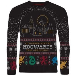 Harry Potter: I'd Rather Stay at Hogwarts Christmas Sweater