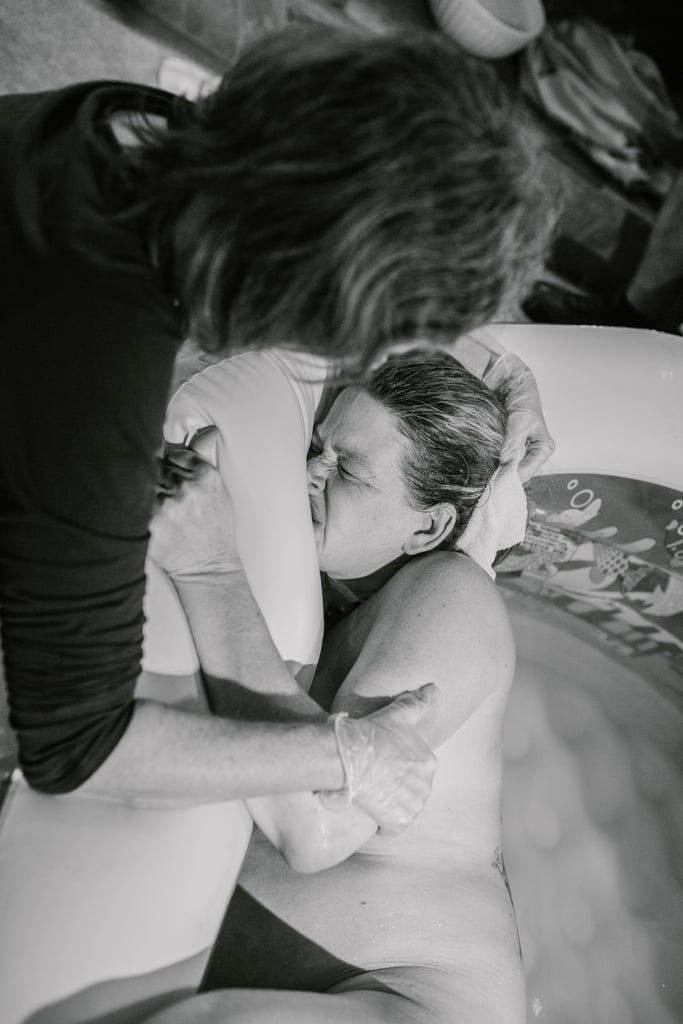Mom Breastfeeding During Childbirth