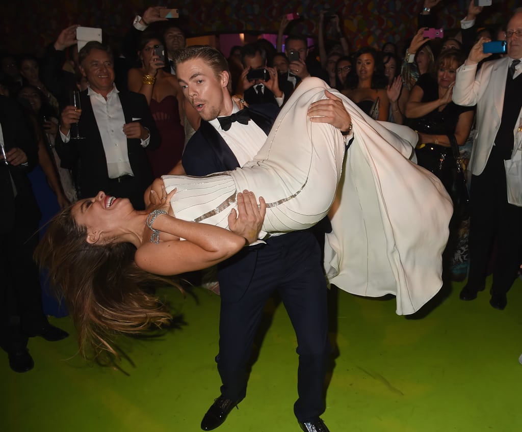 Derek Hough dipped Sofia Vergara at the HBO bash after the Emmys.