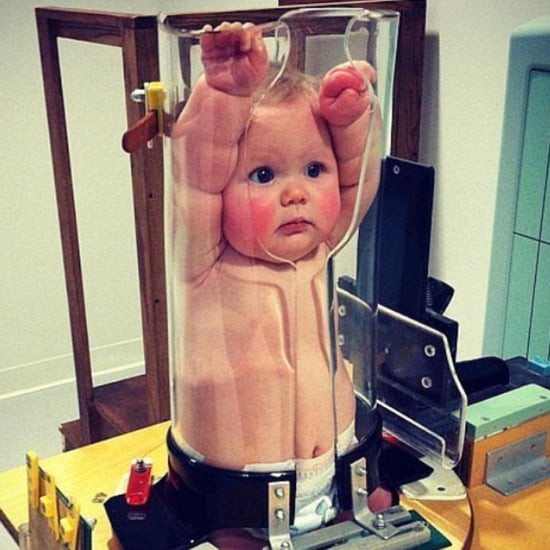 Baby Squished in an X-Ray Machine Tube