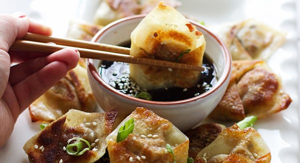 Easy Asian Dumplings With Hoisin Dipping Sauce