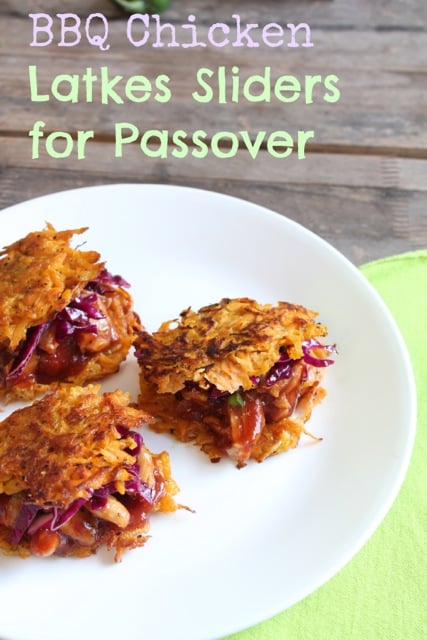 BBQ Chicken Latkes Sliders