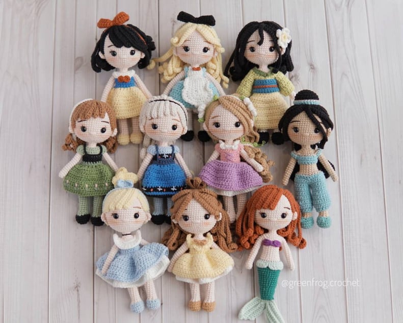 Shop Disney Princess Crocheted Doll Patterns on Etsy POPSUGAR Family