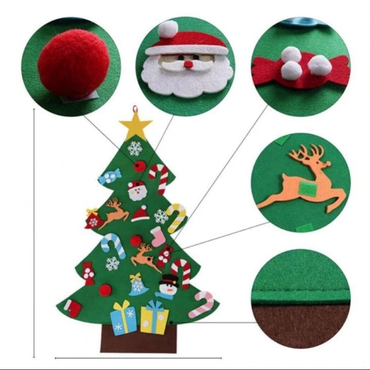 Felt Christmas Trees For Kids That Are Easy to Make