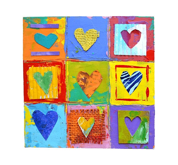 Bring some color into your child's room with these bold hearts ($52).