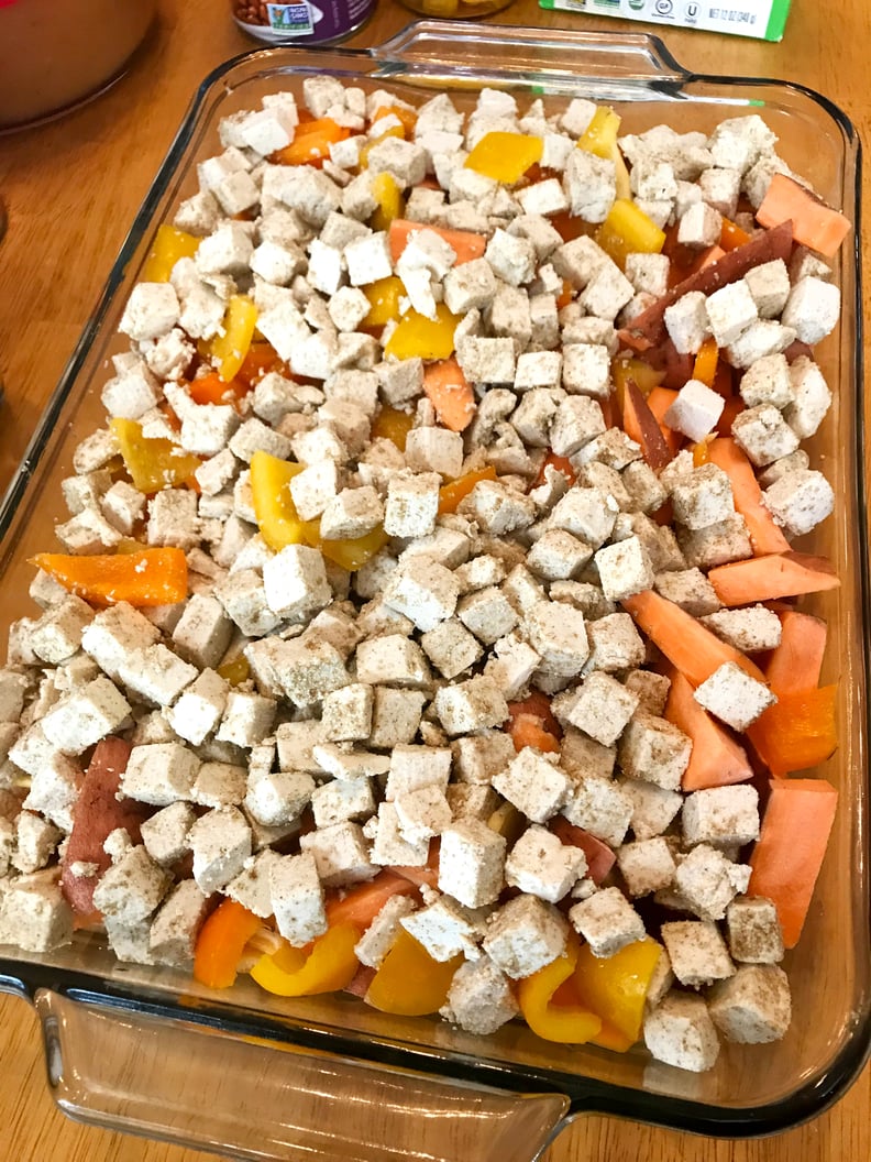 Wednesday Dinner: Roasted Tofu, Sweet Potato and Peppers