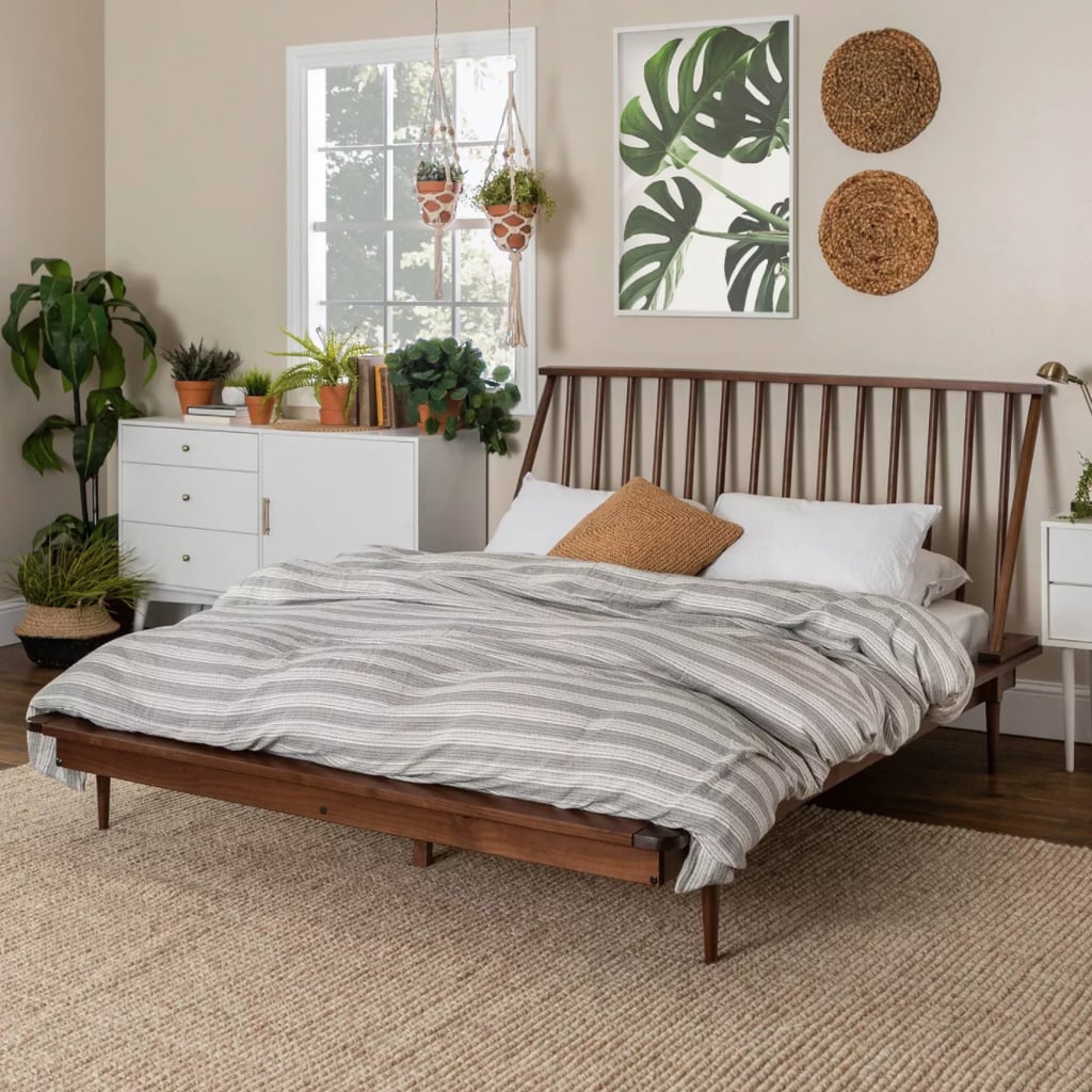 Saracina Home Queen Aurora Boho Solid Wood Spindle Bed