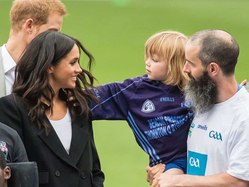 Kid Touching Meghan Markle's Hair in Ireland