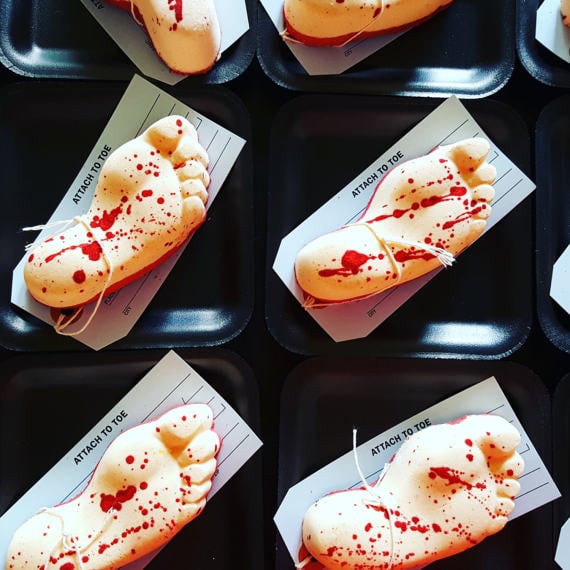 Morgue Bloody Foot Bath Bomb ($10)