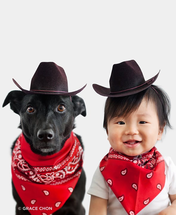 Matching dog and baby clothes top