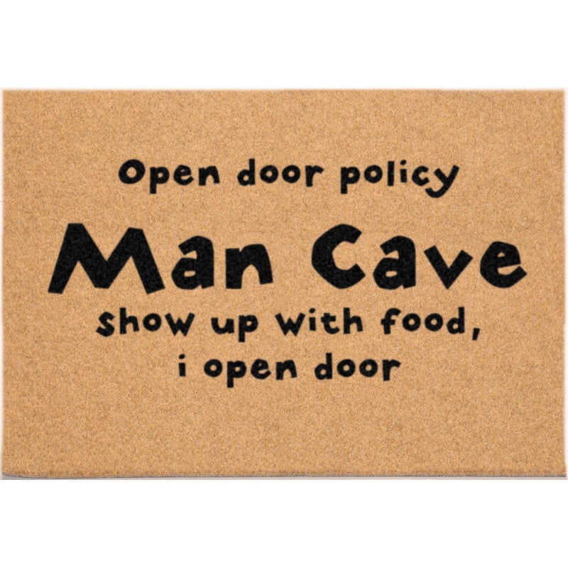 Man Cave Open Door Policy Doormat (£29)