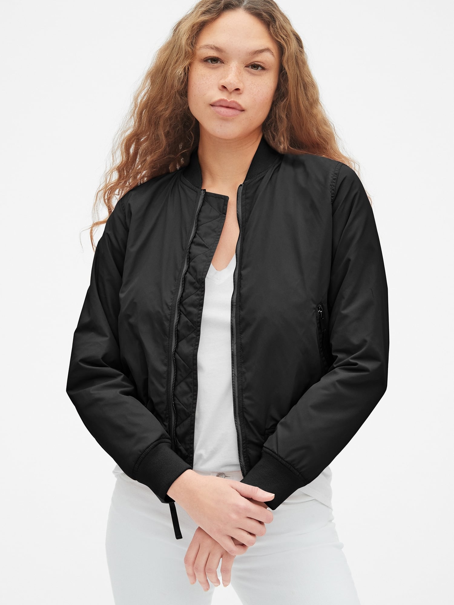 Gap nylon 2025 bomber jacket