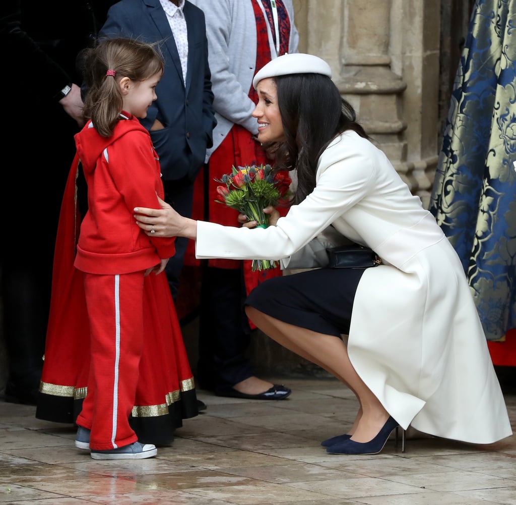 Meghan Markle Talks to Little Girl at Commonwealth Day 2018