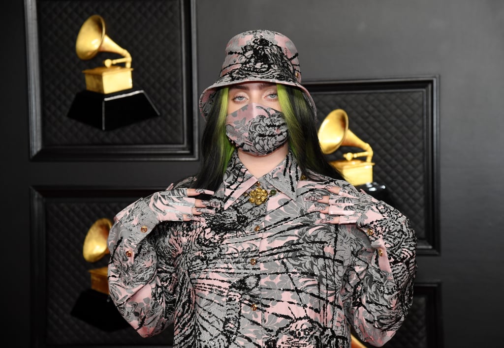 Billie Eilish in Custom Gucci at the 2021 Grammy Awards