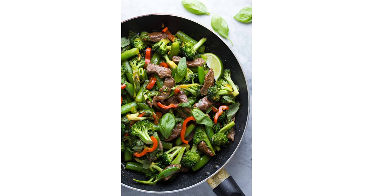 Lime Beef and Basil StirFry Classic StirFry Recipes POPSUGAR Food