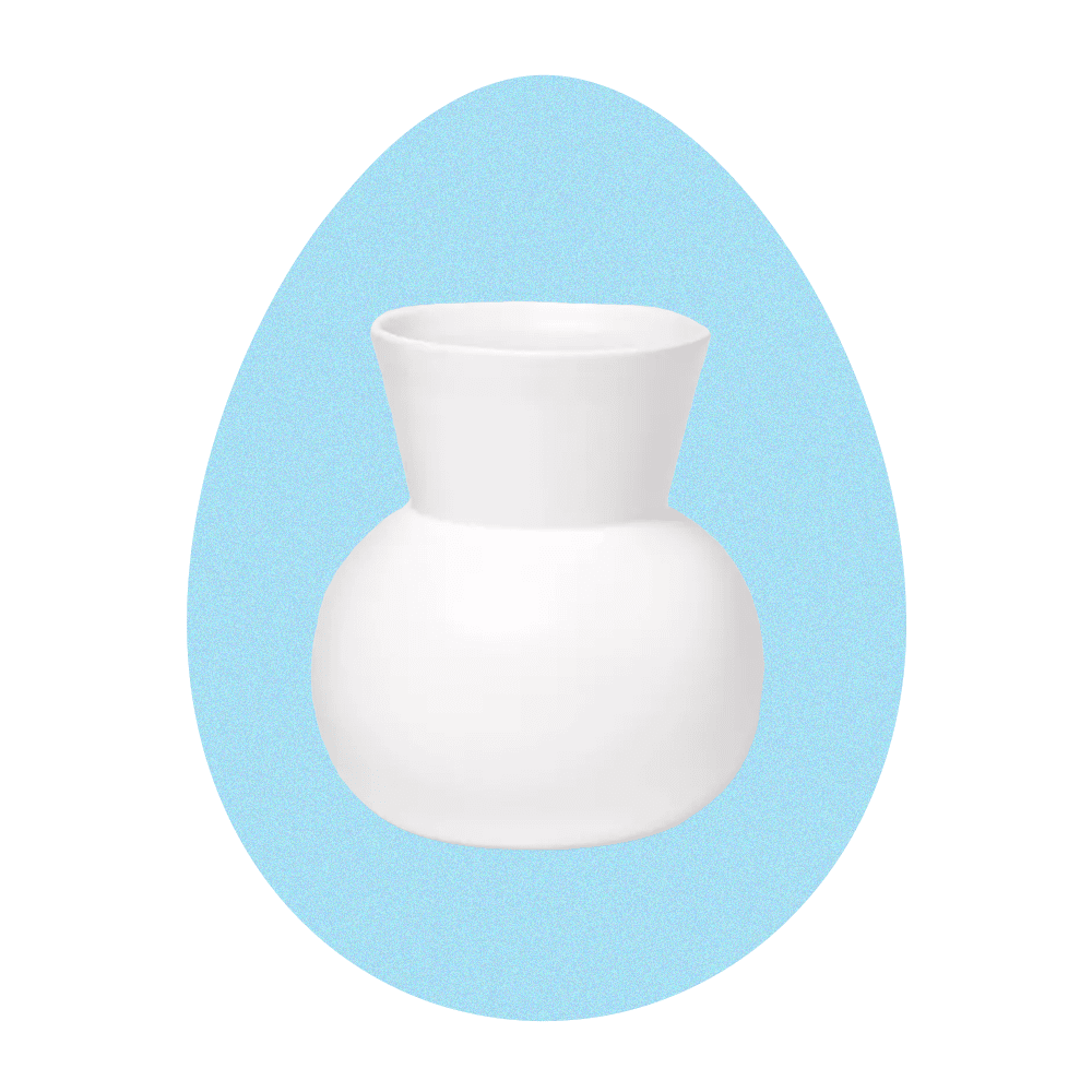Matte Ceramic Round Vase