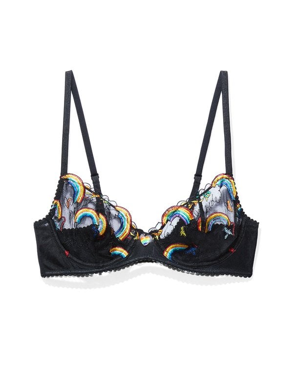 Savage x Pride Embroidered Unlined Demi Bra in Multi