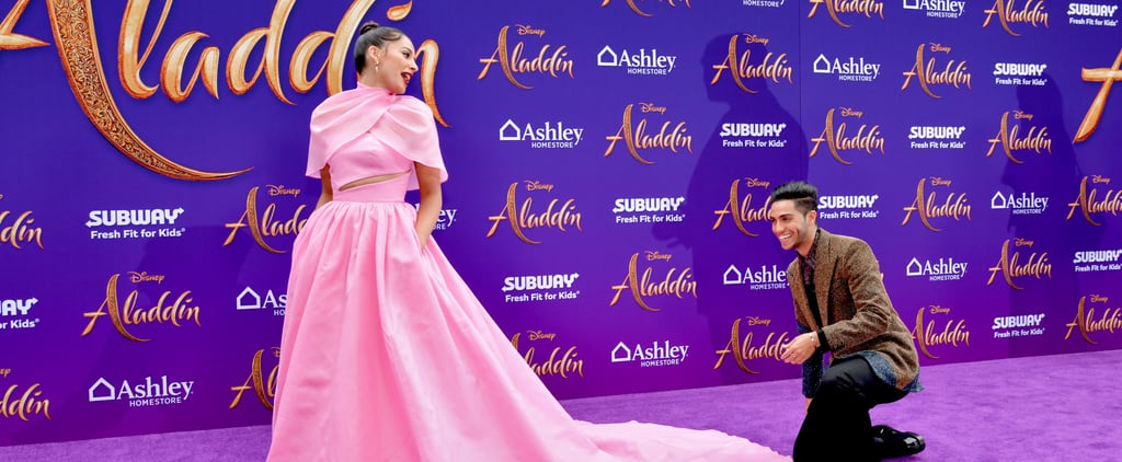 Naomi Scott's Pink Brandon Maxwell Dress at Aladdin Premiere
