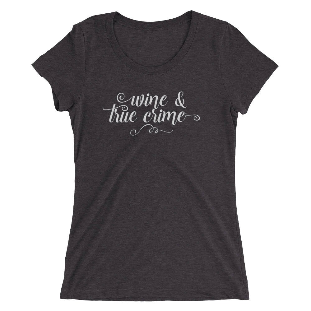 Wine and Crime Scoop-Neck Tee