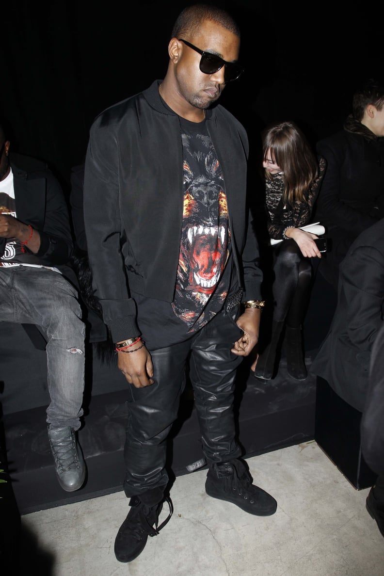 Kanye West at the Fall 2012 Givenchy Runway Show