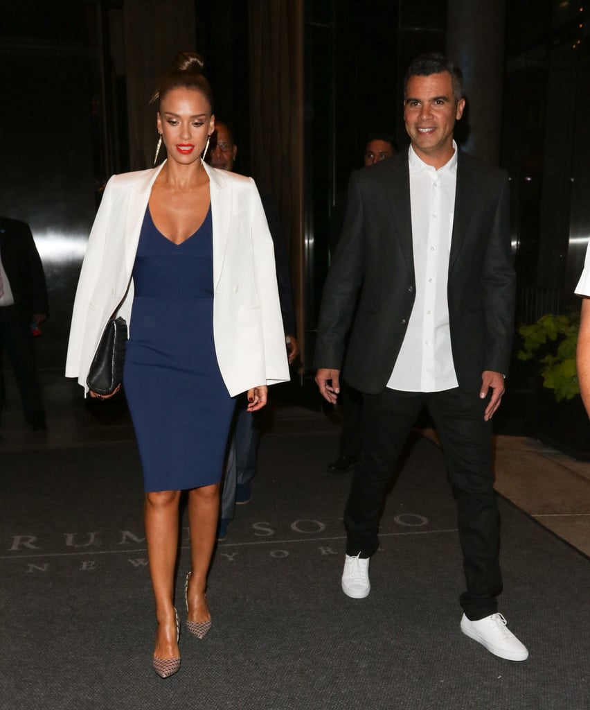 Jessica Alba Cash Warren NYFW Date Night September 2015